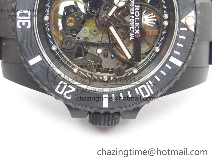0523 Submariner 116610 Andrea Pirlo DLC ROF Best Edition Carbon Bezel on Skeleton DIal SA QuickDry 2790